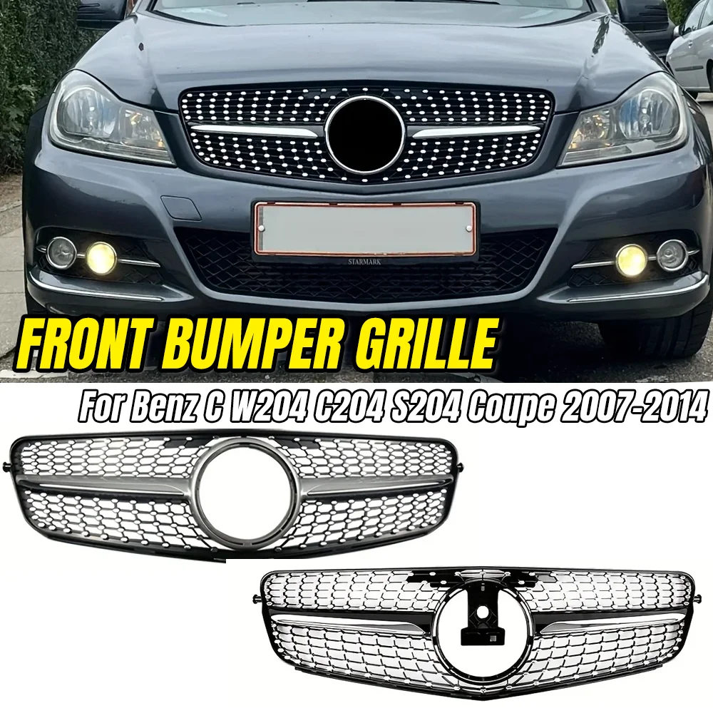 For Mercedes-Benz C-Class W204 C024 2007-2014 ABS Front Grille, Full Star AMG GT Diamond Style Middle Grill Replacement
For Mercedes-Benz C-Class W204 C024 2007-2014 ABS Front Grille, Full Star AMG GT Diamond Style Middle Grill Replacement