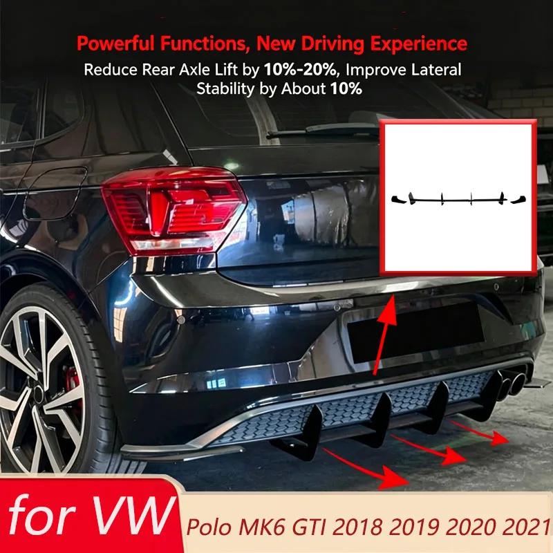 Car Rear Bumper for Volkswagen Polo MK6 GTI 2018 2019 2020 2021 Diffuser Spoiler Splitter Body Kit Tuning Accessories Parts
Car Rear Bumper for Volkswagen Polo MK6 GTI 2018 2019 2020 2021 Diffuser Spoiler Splitter Body Kit Tuning Accessories Parts