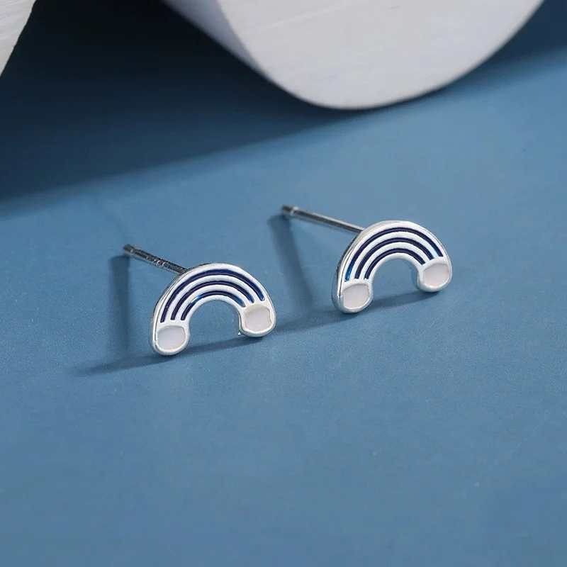 Uini Tail hot selling new 925 sterling silver creative blue rainbow cloud earrings cute and sweet student girl accessories ED291
Uini Tail hot selling new 925 sterling silver creative blue rainbow cloud earrings cute and sweet student girl accessories ED291