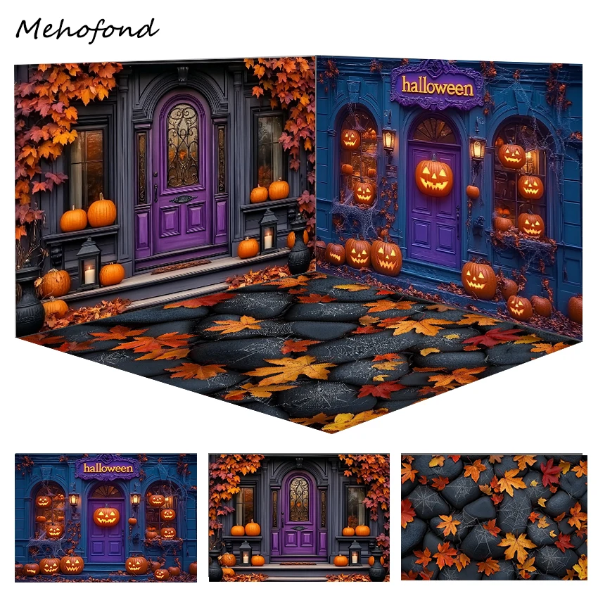 Mehofond Halloween 3D Immersive Effect Purple Arched Wooden Door Pumpkin Lantern Kids Family Photography Background Photo Studio
Mehofond Halloween 3D Immersive Effect Purple Arched Wooden Door Pumpkin Lantern Kids Family Photography Background Photo Studio