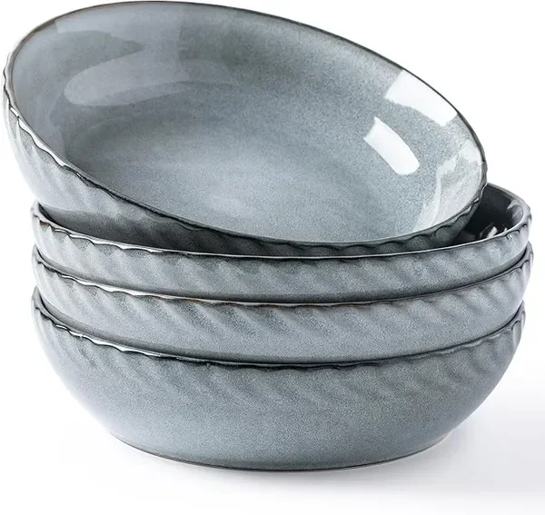 8.5'' Large Pasta Bowls, 38 Ounce Stoneware Salad Bowls for Kitchen, Ceramic Serving Bowls With
8.5'' Large Pasta Bowls, 38 Ounce Stoneware Salad Bowls for Kitchen, Ceramic Serving Bowls With