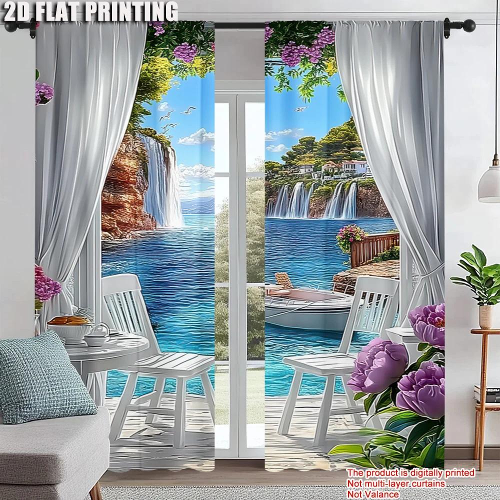 2Pcs Tropical Ocean Scenery Light Filtering Curtains Durable Polyester For Bedroom Living Room Office Decor
2Pcs Tropical Ocean Scenery Light Filtering Curtains Durable Polyester For Bedroom Living Room Office Decor