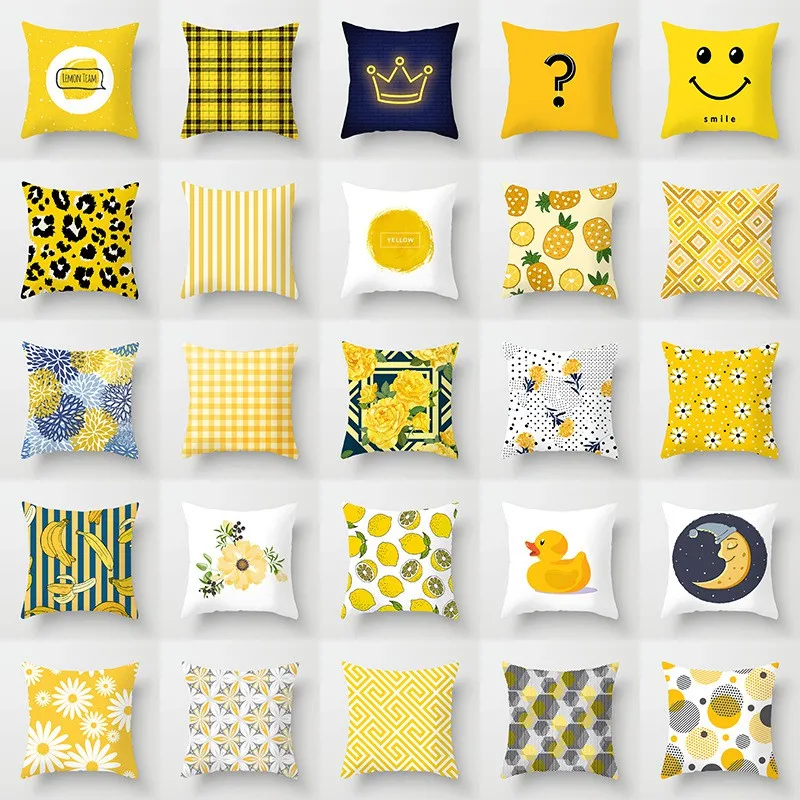 New Yellow Cartoon Geometric Pillowcase Personality Home Sofa Cushion Cover Furniture Decoration
New Yellow Cartoon Geometric Pillowcase Personality Home Sofa Cushion Cover Furniture Decoration