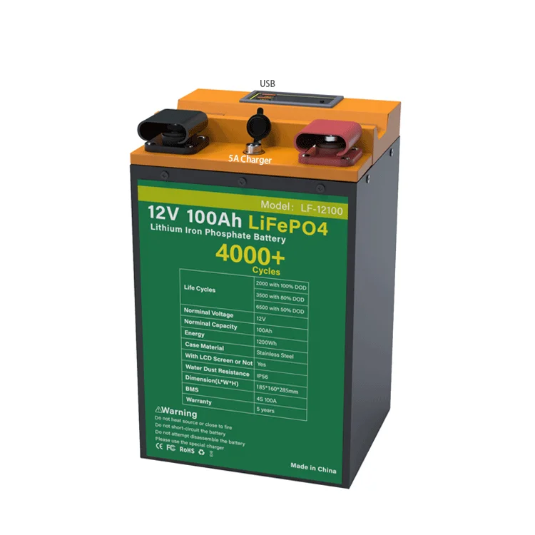 4000 Cycles 2 USB 5A Rhargeable Lithium Phosphate Battery LiFePO4 12V 100Ah Lithium Ion Battery
4000 Cycles 2 USB 5A Rhargeable Lithium Phosphate Battery LiFePO4 12V 100Ah Lithium Ion Battery