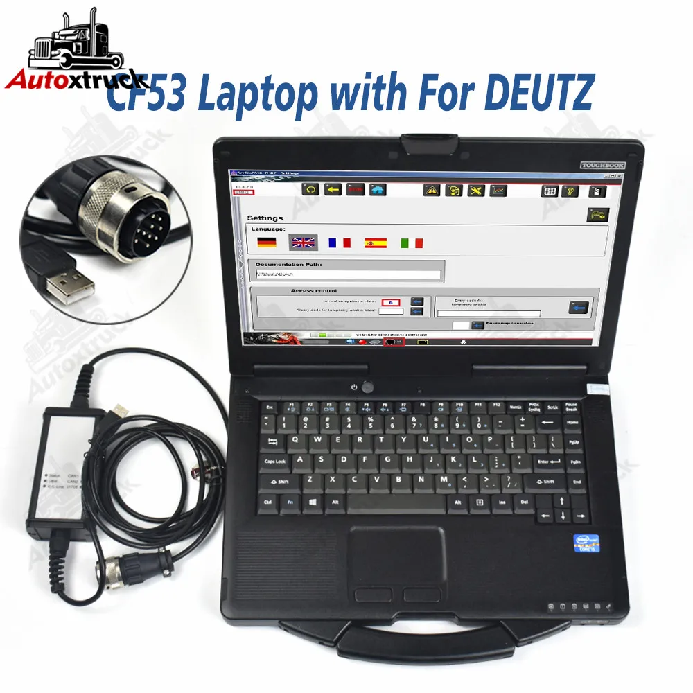 Интерфейсные контроллеры DEUTZ EMR2 3 4 для DEUTZ с CF53, диагностический комплект для ноутбука, диагностический комплект для сканера DEUTZ DECOM
Интерфейсные контроллеры DEUTZ EMR2 3 4 для DEUTZ с CF53, диагностический комплект для ноутбука, диагностический комплект для сканера DEUTZ DECOM