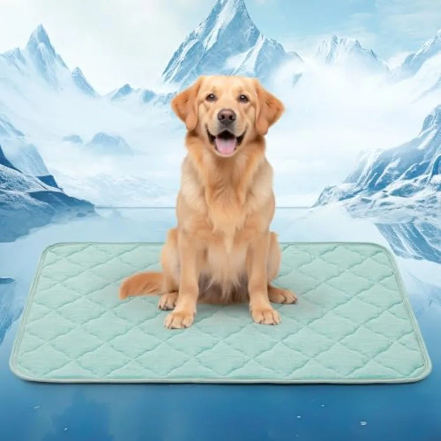 Dog Cooling Mat for Extra Large Dogs - 50" x 38" Dog Cooling Pad for Summer with Anti-Slip Bottom, Washable and Leakproof Cool
Dog Cooling Mat for Extra Large Dogs - 50" x 38" Dog Cooling Pad for Summer with Anti-Slip Bottom, Washable and Leakproof Cool