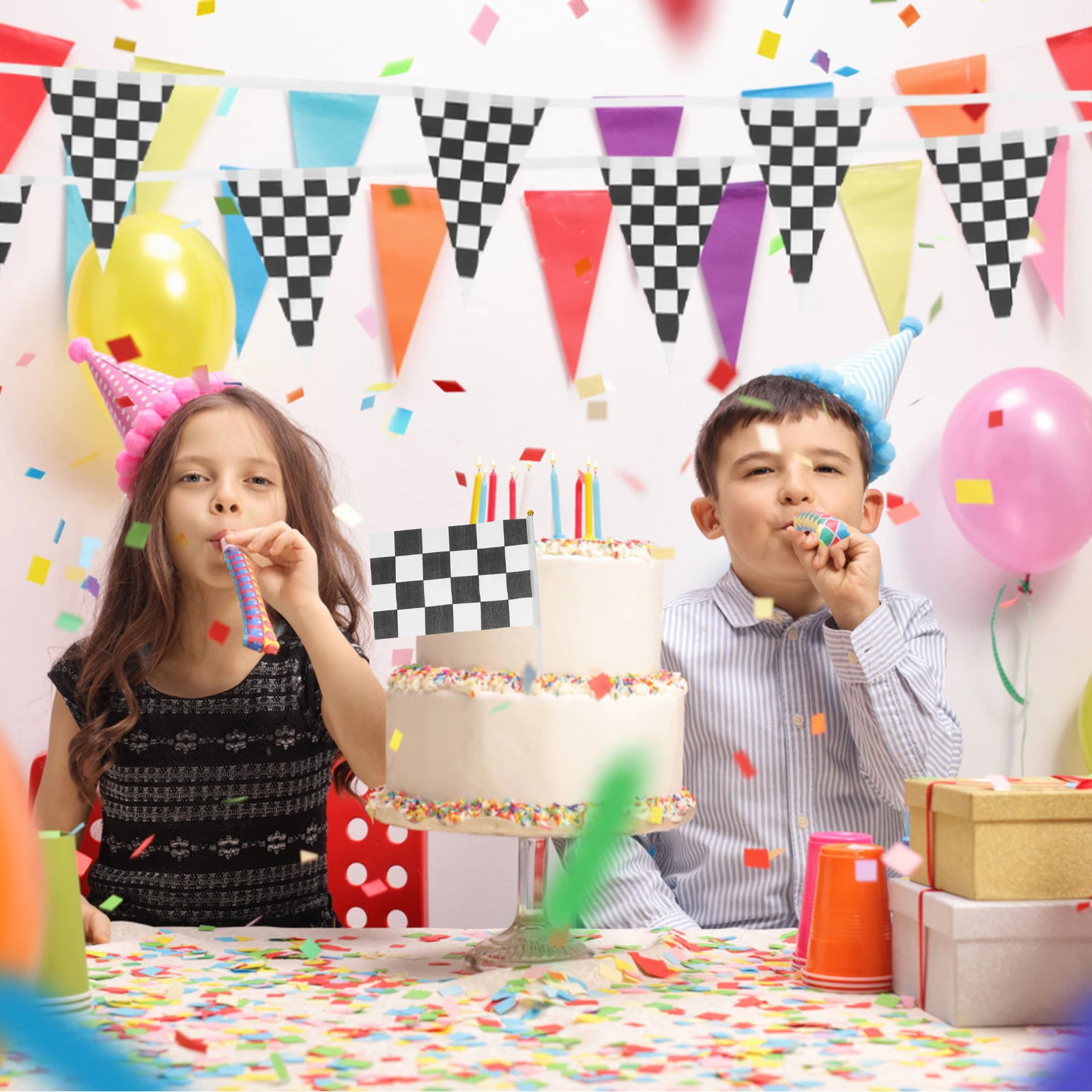 Checkered Flag Race Car Party Decorations Black White Fabric Banner Track Decor Supplies Cars Photoshoot Halloween Theme 
Checkered Flag Race Car Party Decorations Black White Fabric Banner Track Decor Supplies Cars Photoshoot Halloween Theme