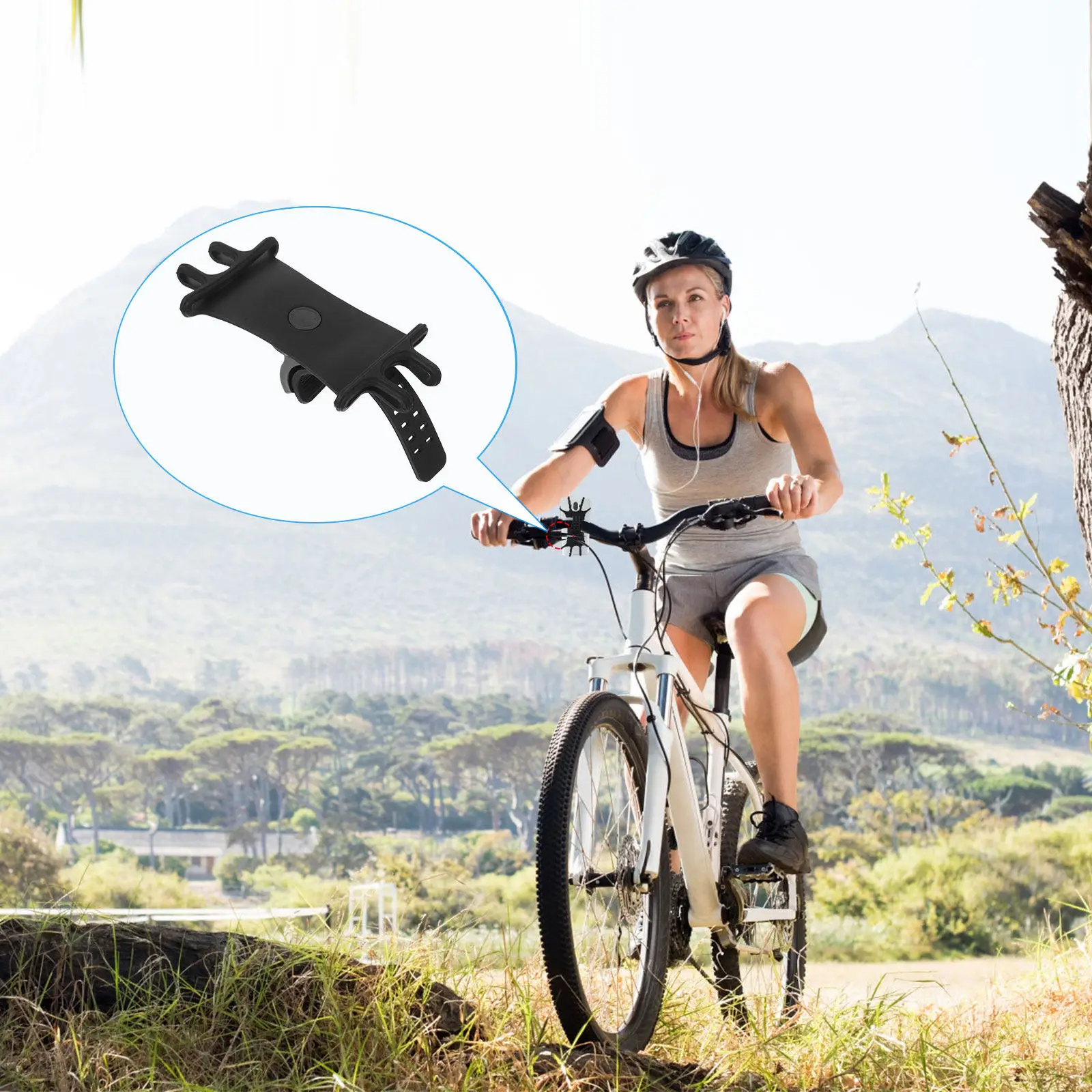 1Pcs Bike Phone Holder Silicone Bracket Rotating Design Lock Secure Phone Storage Rack Compatible with Most Handlebars
1Pcs Bike Phone Holder Silicone Bracket Rotating Design Lock Secure Phone Storage Rack Compatible with Most Handlebars