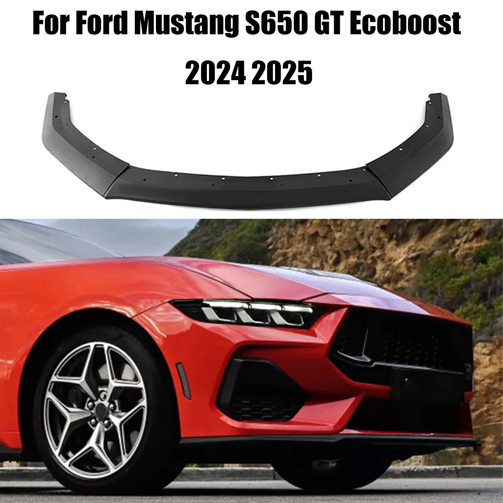 For Ford Mustang S650 GT Ecoboost 2024 2025 Car Front Bumper Lip Spoiler Guard Splitter Splitter Matte Black
For Ford Mustang S650 GT Ecoboost 2024 2025 Car Front Bumper Lip Spoiler Guard Splitter Splitter Matte Black