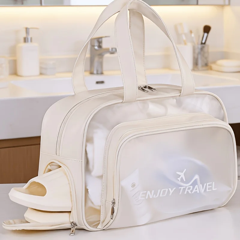 1 Pc Dry Wet Separation Pvc Wash Bag Multifunctional Travel Swimming Fitness Storage Bag With Independent Shoe Compartment
1 Pc Dry Wet Separation Pvc Wash Bag Multifunctional Travel Swimming Fitness Storage Bag With Independent Shoe Compartment