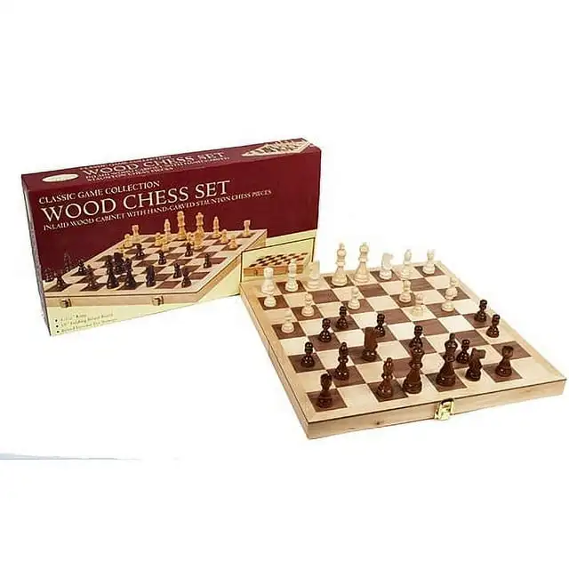 Juego de Ajedrez de Madera con Incrustaciones de la Colección de Juegos Clásicos
Juego de Ajedrez de Madera con Incrustaciones de la Colección de Juegos Clásicos