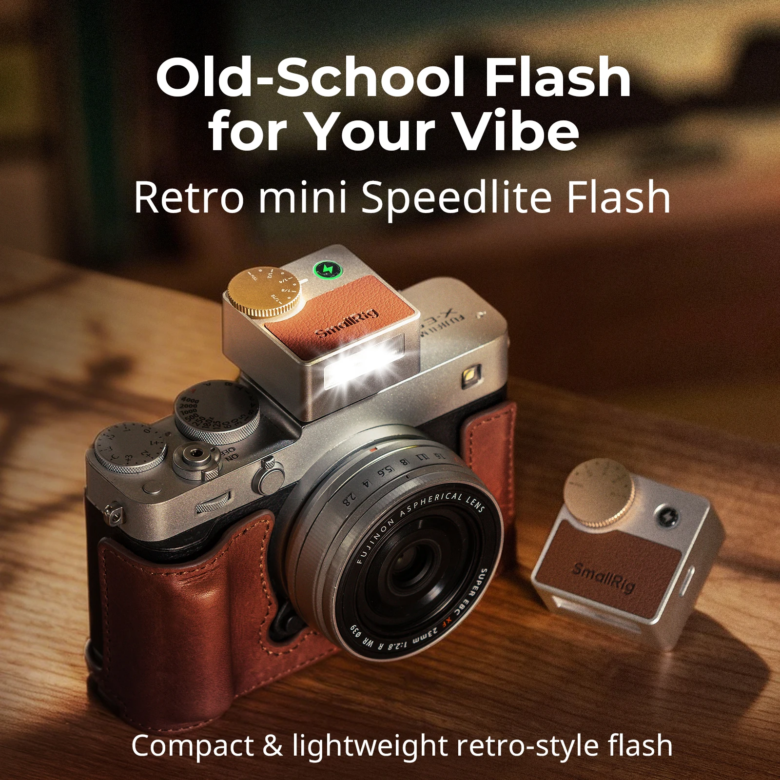SmallRig Retro mini Speedlite Flash for Ricoh GR for FUJIFILM X100 / X-E for Nikon Z f for Sony A7C Series for Video -5882
SmallRig Retro mini Speedlite Flash for Ricoh GR for FUJIFILM X100 / X-E for Nikon Z f for Sony A7C Series for Video -5882