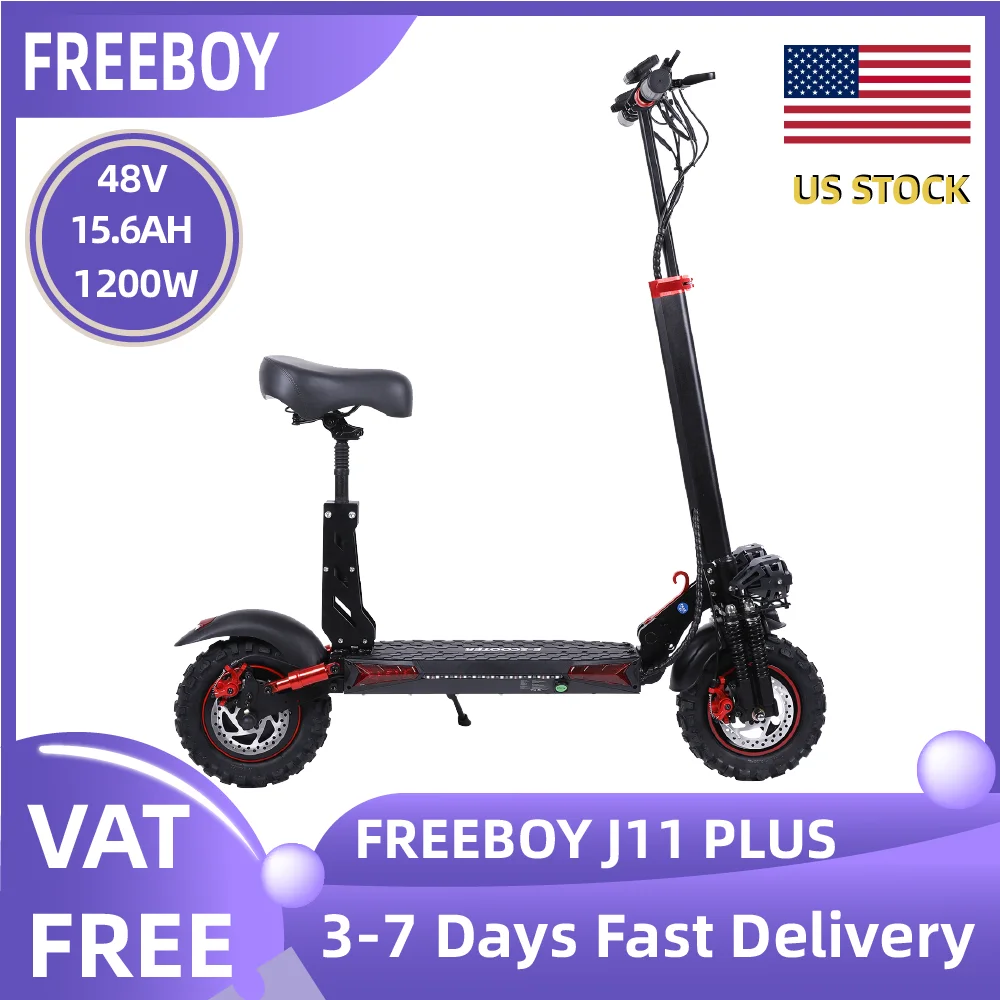 48V 15.6AH Folding E-Scooter---- 11 Fat Tire E-Mountain ScooterFREEBOY J11 PLUS 1200W Motor Adult Electric Scooter
48V 15.6AH Folding E-Scooter---- 11 Fat Tire E-Mountain ScooterFREEBOY J11 PLUS 1200W Motor Adult Electric Scooter