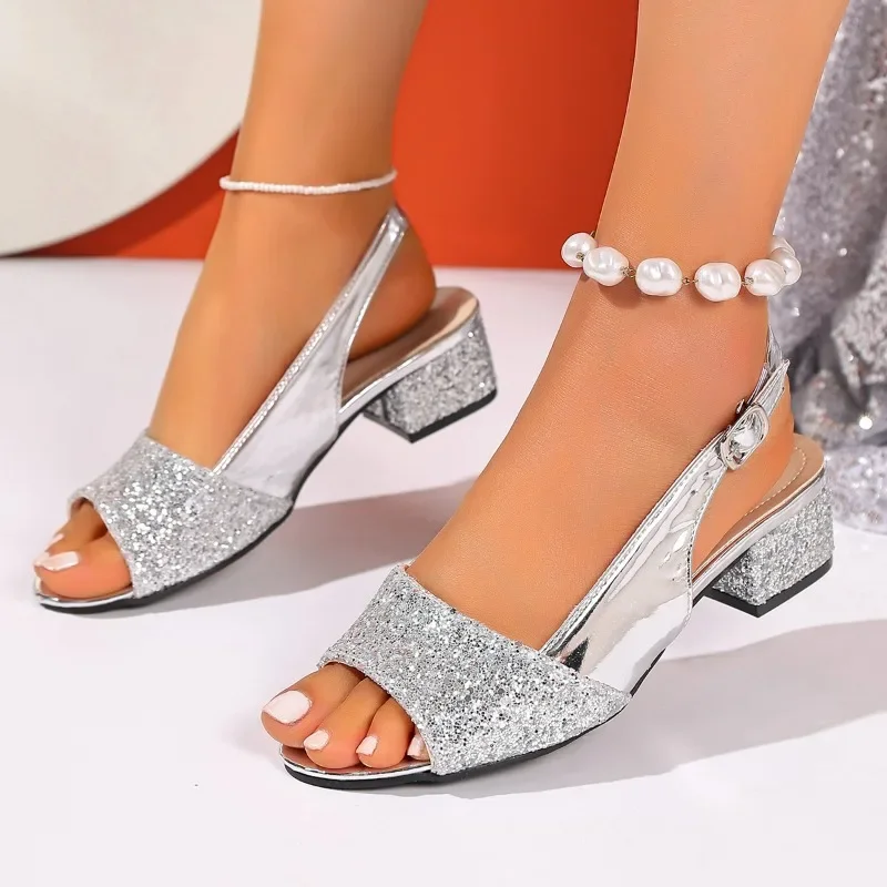 Shoes Female 2025 Summer New Women's Peep Toe Sandals Fashion Round Toe Med Heel Buckle Strap Sandal for Plus Size Daily & Dress
Shoes Female 2025 Summer New Women's Peep Toe Sandals Fashion Round Toe Med Heel Buckle Strap Sandal for Plus Size Daily & Dress