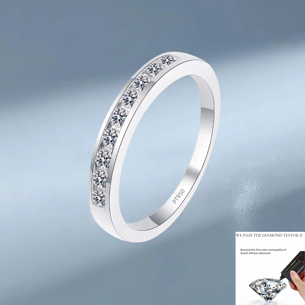 Luxury Small Row Diamond 0.27carat Platinum Rings for Women, Pt950 Nine Moissanite Ring Sparkling Wedding Bands Fine Jewelry
Luxury Small Row Diamond 0.27carat Platinum Rings for Women, Pt950 Nine Moissanite Ring Sparkling Wedding Bands Fine Jewelry