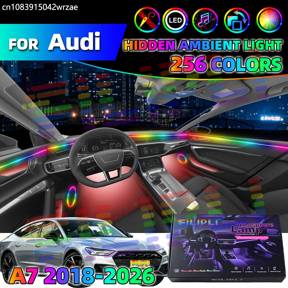 14 in 1 For AUDI A7 2018-2026 Years Car Interior Ambient Lights Strips Breathing Lighting Kit App Control Auto Decorative Lamp
14 in 1 For AUDI A7 2018-2026 Years Car Interior Ambient Lights Strips Breathing Lighting Kit App Control Auto Decorative Lamp