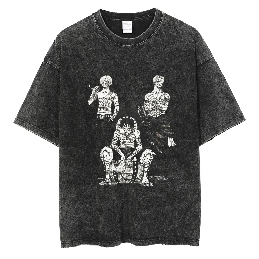 Men Streetwear Fashion Washed T-Shirt ONE PIECE Graphic Tshirt Harajuku Cotton Casual Black Tops Summer Short Sleeve Vintage Tee
Men Streetwear Fashion Washed T-Shirt ONE PIECE Graphic Tshirt Harajuku Cotton Casual Black Tops Summer Short Sleeve Vintage Tee