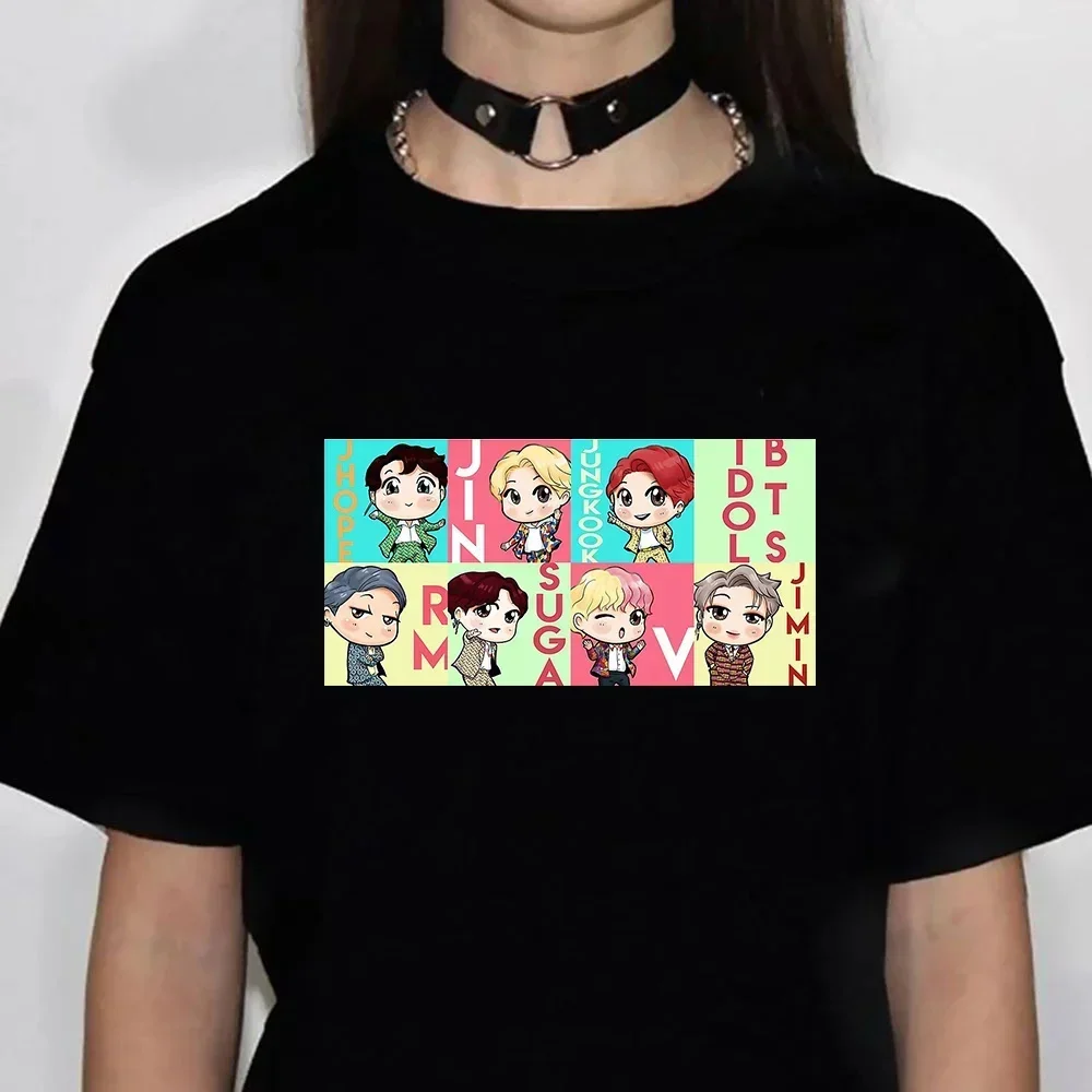 K Pop K-pop Kpop T Shirt Women Harajuku cartoon Anime Summer T-shirts men Female fashion short sleeve cotton Clothing
K Pop K-pop Kpop T Shirt Women Harajuku cartoon Anime Summer T-shirts men Female fashion short sleeve cotton Clothing