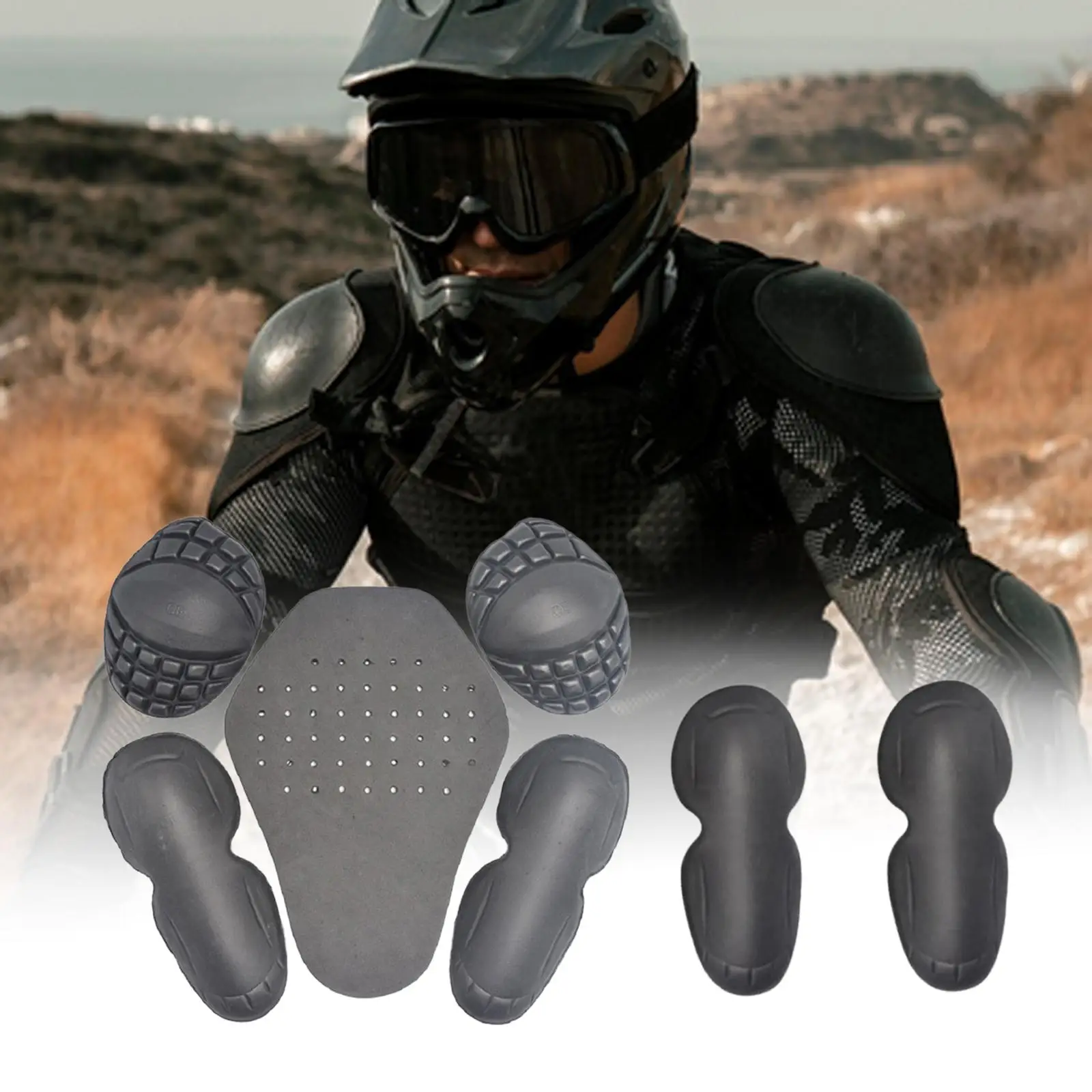 7 Pieces Elbow and Shoulder Pads Accessories Riding Gear Adjustable Protective Gear Motorcycle Riding Protector for Adults
7 Pieces Elbow and Shoulder Pads Accessories Riding Gear Adjustable Protective Gear Motorcycle Riding Protector for Adults