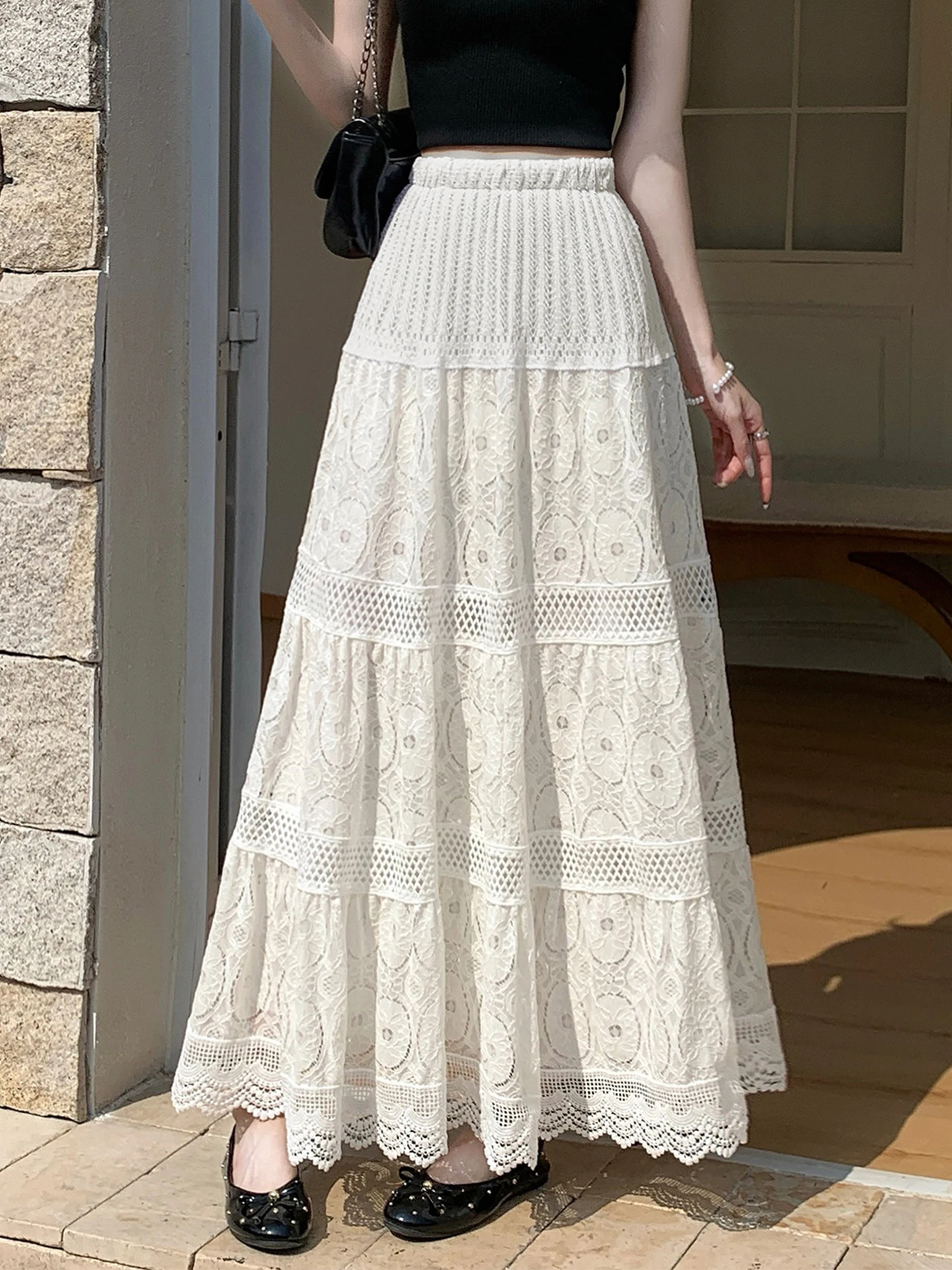 Emily Clud Recommended Embroidered Lace A-Line Cake Skirt Women's High Waist Slimming Fairy Long Skirt Spring Summer Casual
Emily Clud Recommended Embroidered Lace A-Line Cake Skirt Women's High Waist Slimming Fairy Long Skirt Spring Summer Casual