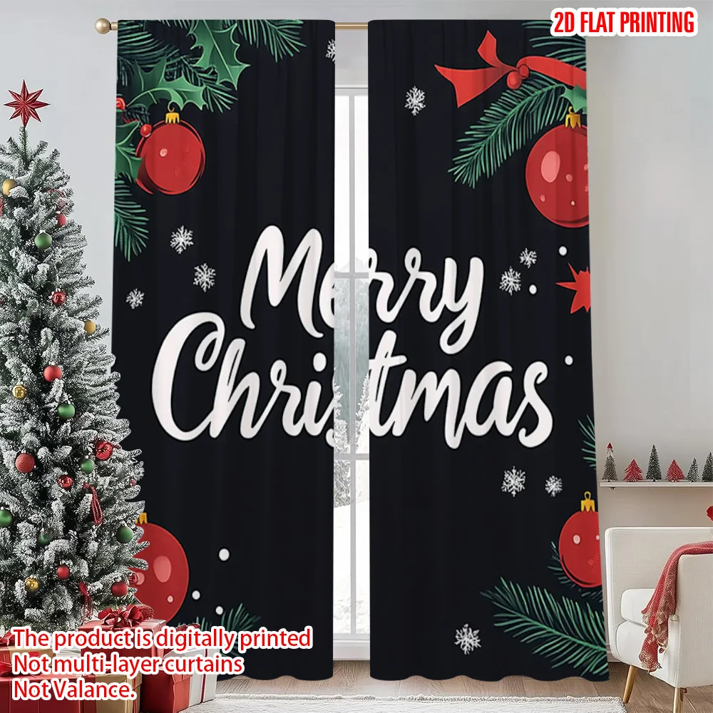 2pcs 2D flat printing Merry Christmas Window Curtains Merry Christmas leaves Durable 100% Polyester Fabric Without Electricity
2pcs 2D flat printing Merry Christmas Window Curtains Merry Christmas leaves Durable 100% Polyester Fabric Without Electricity