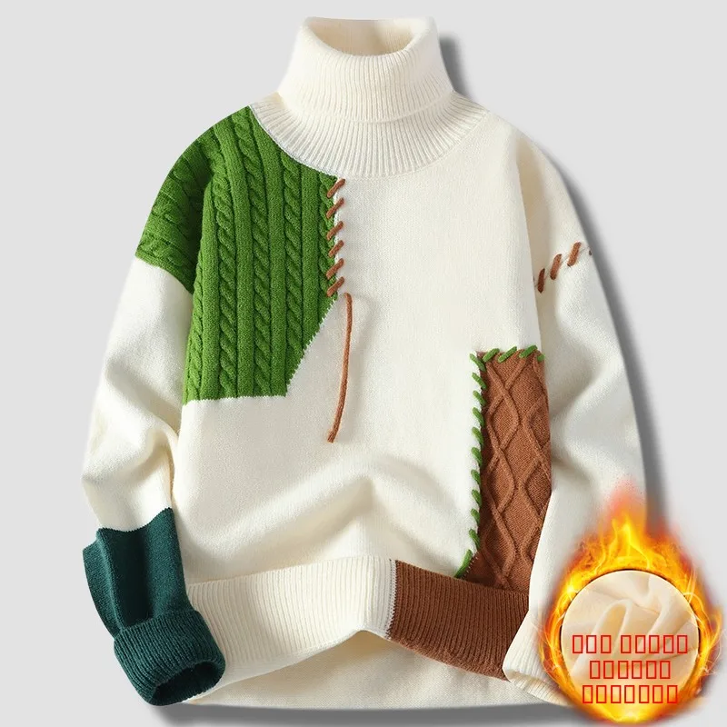 Men's High Collar Fce Lined Knitted Thiened Base irt Winter Casual Wear Polyester Nylon Acrylic Fiber Long Sve Sweater
Men's High Collar Fce Lined Knitted Thiened Base irt Winter Casual Wear Polyester Nylon Acrylic Fiber Long Sve Sweater