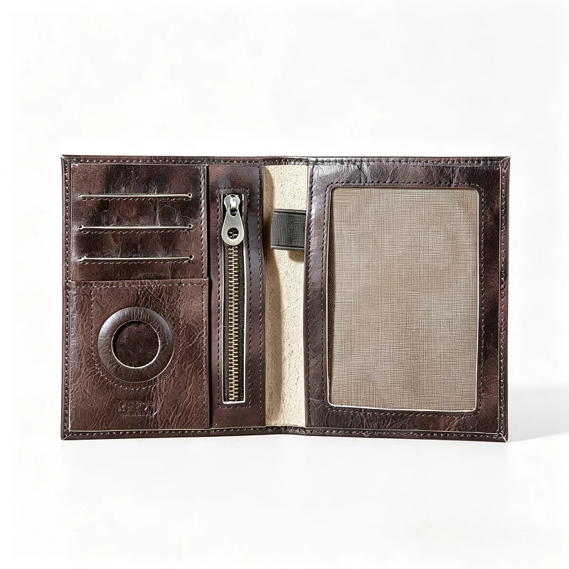 RFID Passport Holder for Men, Genuine Leather Bifold Travel Document Organizer Wallets with Airtag Slot & RFID Blocking
RFID Passport Holder for Men, Genuine Leather Bifold Travel Document Organizer Wallets with Airtag Slot & RFID Blocking