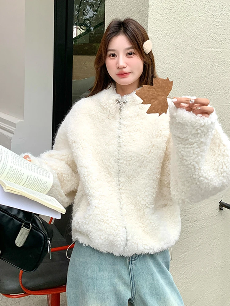 Lamb Wool Jacket Women Outerwear New Products Velvet Victorian Workplace Unisex Chic Wear-Resistant Stand-Up Camouflage Neutral
Lamb Wool Jacket Women Outerwear New Products Velvet Victorian Workplace Unisex Chic Wear-Resistant Stand-Up Camouflage Neutral