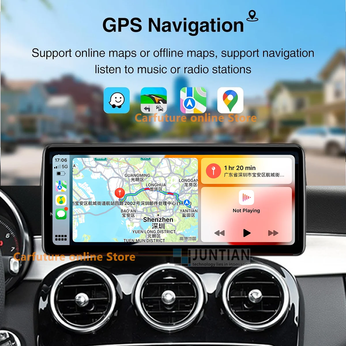 Wireless CarPlay Android Auto Hicar Ariplay Car Radio for Mercedes Benz W205 GLC X253 2014-2018 IPS Screen Linux System
Wireless CarPlay Android Auto Hicar Ariplay Car Radio for Mercedes Benz W205 GLC X253 2014-2018 IPS Screen Linux System