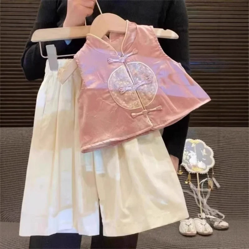 Baby Girl Hanfu Short Sleeve Set Summer New Children's Versatile Summer Outfit Girl Chinese Style Two-Piece Set55172
Baby Girl Hanfu Short Sleeve Set Summer New Children's Versatile Summer Outfit Girl Chinese Style Two-Piece Set55172