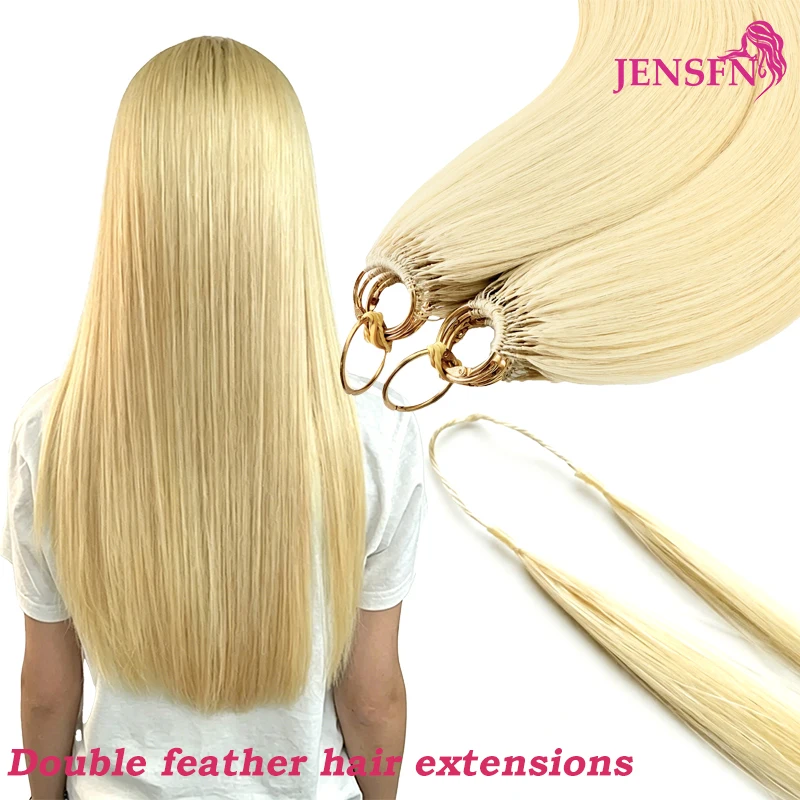 JENSFN Double line Feather Hair Extensions 100% Really Human Hair Straight brown 613 Color Hair Salon Supplies New
JENSFN Double line Feather Hair Extensions 100% Really Human Hair Straight brown 613 Color Hair Salon Supplies New