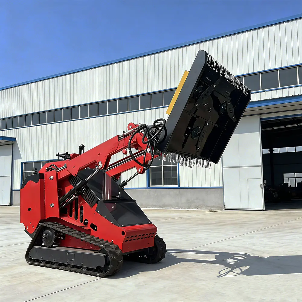 Mini Skid Steer Loader l Track Compact Hydraulic China Machine With Lawn Mower Attachment Grass Cutting
Mini Skid Steer Loader l Track Compact Hydraulic China Machine With Lawn Mower Attachment Grass Cutting