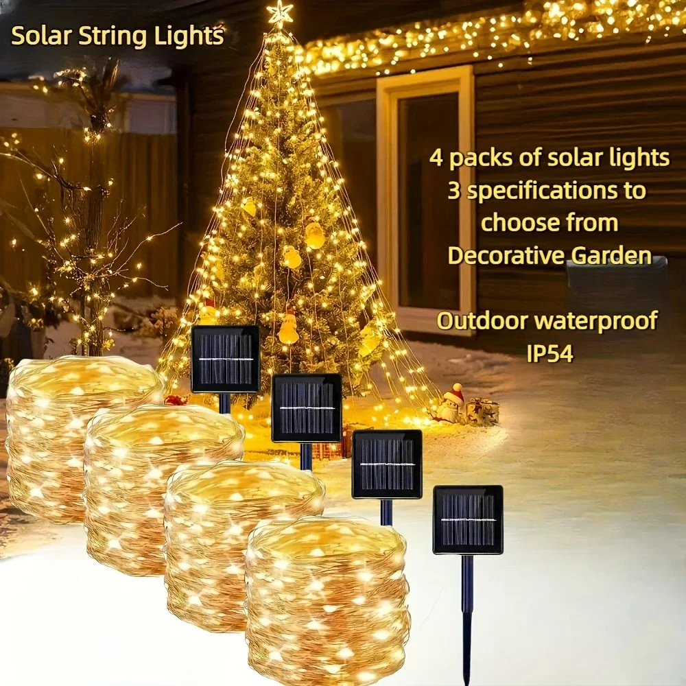 1/2/3/4 Pack Solar Fairy Lights Soft Copper Wire Outdoor Waterproof String Lights for Garden Fence Decor Hanging Solar Lights
1/2/3/4 Pack Solar Fairy Lights Soft Copper Wire Outdoor Waterproof String Lights for Garden Fence Decor Hanging Solar Lights
