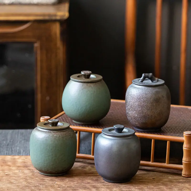 Japanese Tea Canister Ceramic Portable Storage Tea Canister Kung Fu Creative Retro Home Decor Coffee Nut Honey Sugar Food Jars
Japanese Tea Canister Ceramic Portable Storage Tea Canister Kung Fu Creative Retro Home Decor Coffee Nut Honey Sugar Food Jars