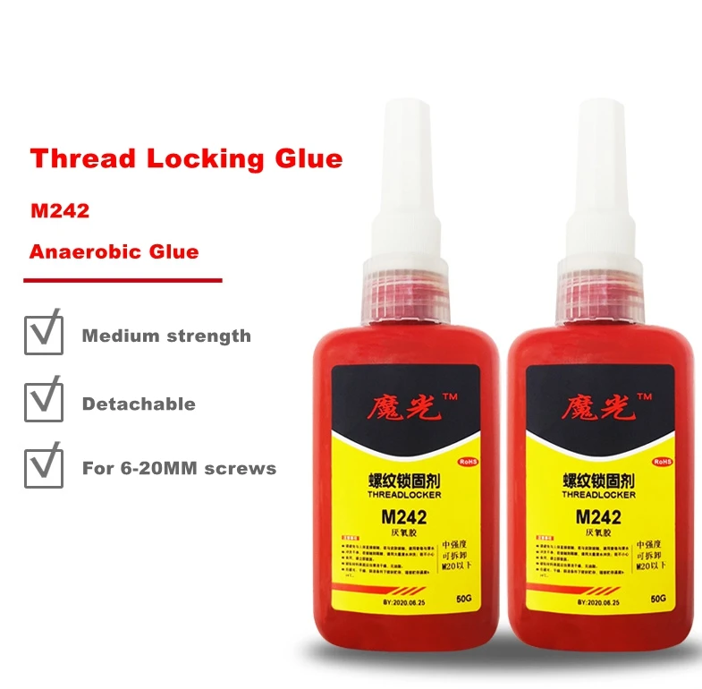MG universal medium strength thread locking adhesive anaerobic glue Screw glue 242 50ML
MG universal medium strength thread locking adhesive anaerobic glue Screw glue 242 50ML