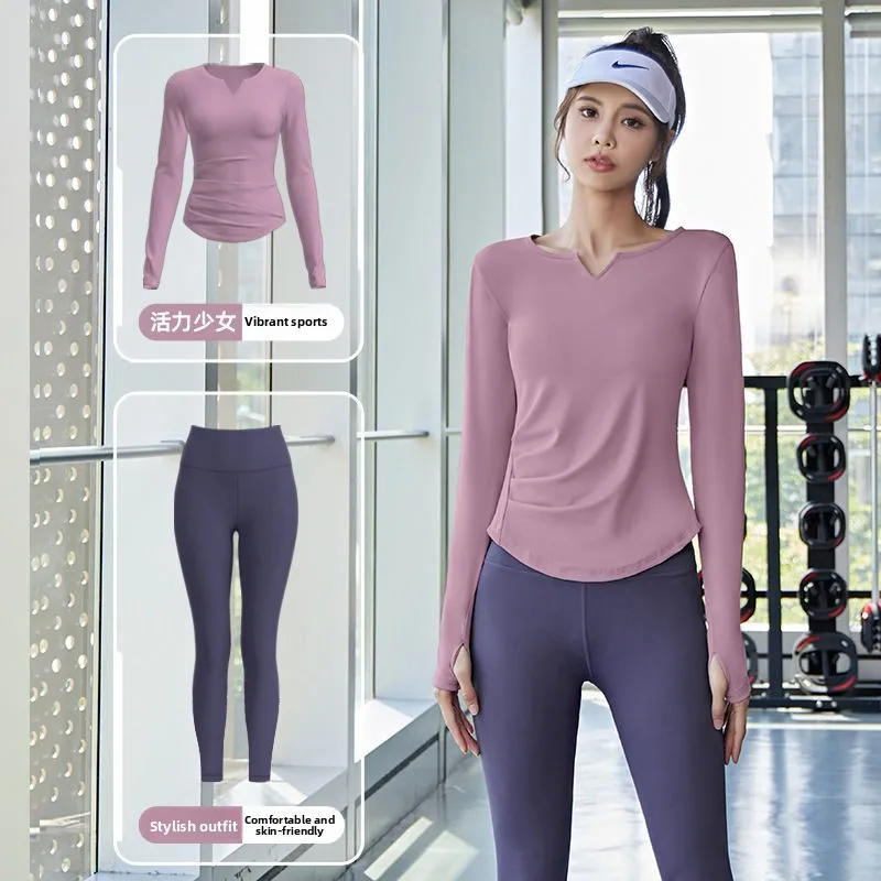 Women's Yoga Sportswear Long Sve Running Suit Pilates Training Set Spring Autumn Winter Fitn Top Nine Points Pants
Women's Yoga Sportswear Long Sve Running Suit Pilates Training Set Spring Autumn Winter Fitn Top Nine Points Pants