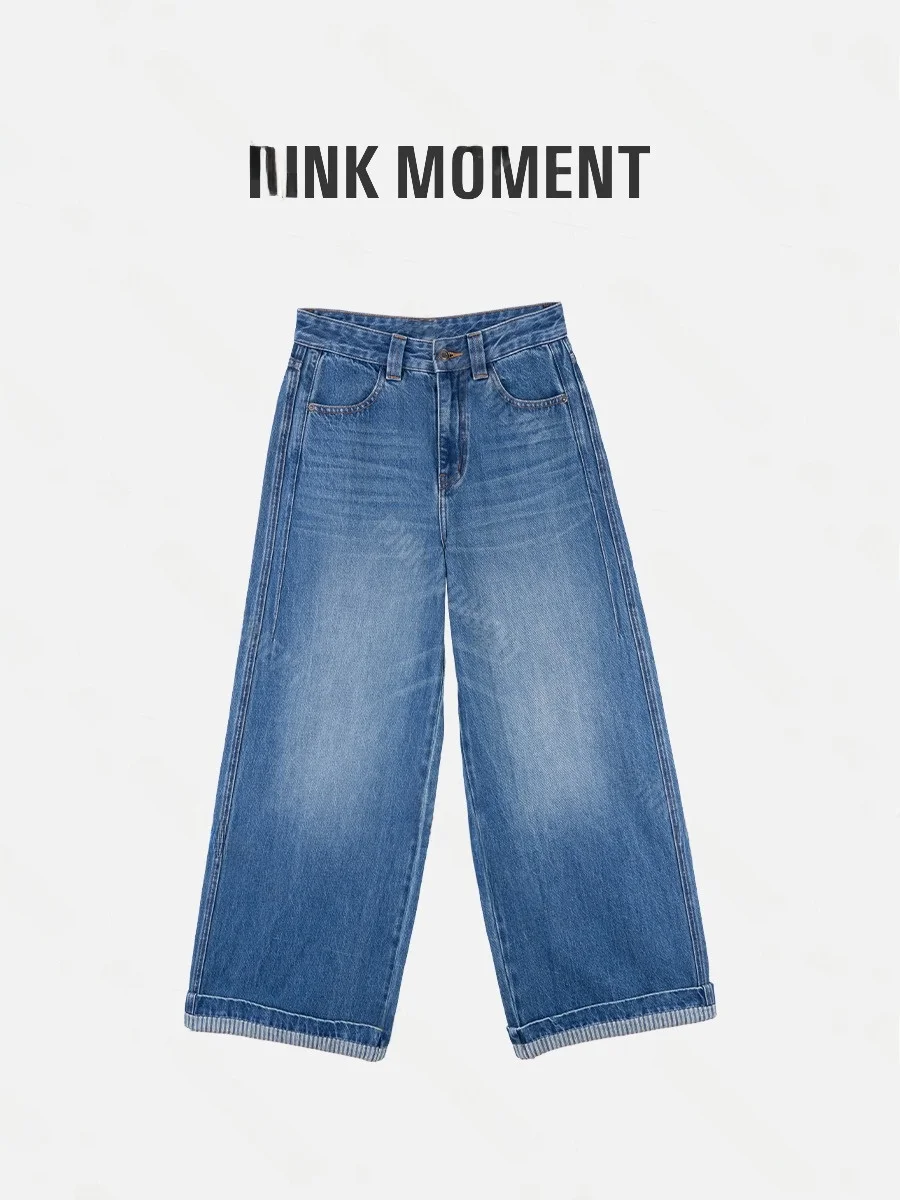 High Waist Wide Leg Jeans Women's Pure Cotton Waed Denim Pants Flip Foot Loose Fit Trousers Faionable Retro Sle
High Waist Wide Leg Jeans Women's Pure Cotton Waed Denim Pants Flip Foot Loose Fit Trousers Faionable Retro Sle