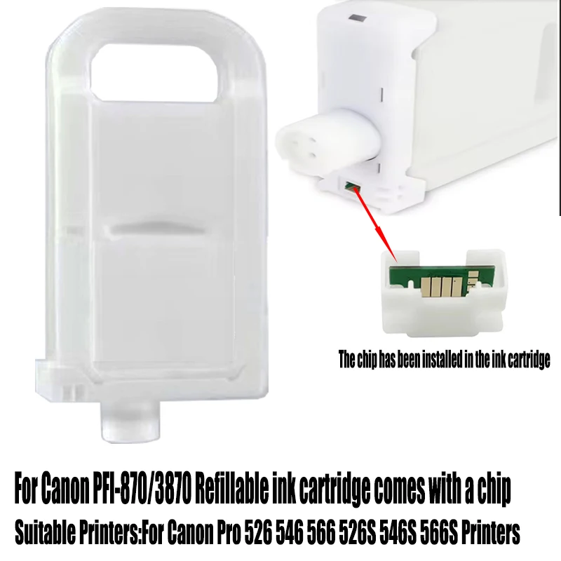 PFI-870 PFI-3870 Refill Ink Cartridge 700ML Empty Cartridge and Chip For Canon Pro 526 546 566 526S 546S 566S Printer
PFI-870 PFI-3870 Refill Ink Cartridge 700ML Empty Cartridge and Chip For Canon Pro 526 546 566 526S 546S 566S Printer