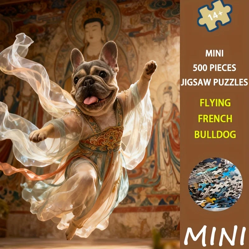 500-Piece Jigsaw Puzzle - Flying French Bulldog Design for Adults 15x10 Inches Comes with Storage Box And A4 Puzzle Poster
500-Piece Jigsaw Puzzle - Flying French Bulldog Design for Adults 15x10 Inches Comes with Storage Box And A4 Puzzle Poster