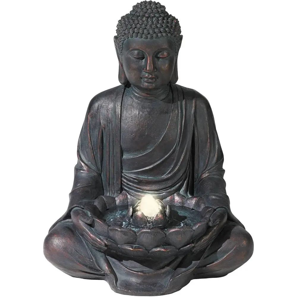 Meditating Buddha 24" High Large Zen Asian Indoor Outdoor Decor Resin loor ountain with Light LED Standing Bubbler Water eature
Meditating Buddha 24" High Large Zen Asian Indoor Outdoor Decor Resin loor ountain with Light LED Standing Bubbler Water eature