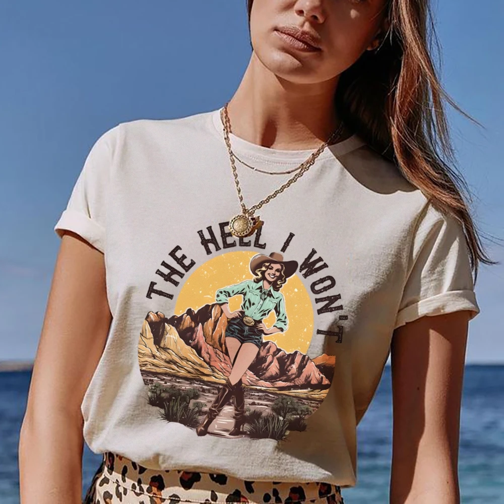 Retro Western Shirt, The Hell I Won't T-Shirt Vintage Cowgirl Shirt Retro Rodeo Country Western Aesthetic Tee Cute Women Gift
Retro Western Shirt, The Hell I Won't T-Shirt Vintage Cowgirl Shirt Retro Rodeo Country Western Aesthetic Tee Cute Women Gift