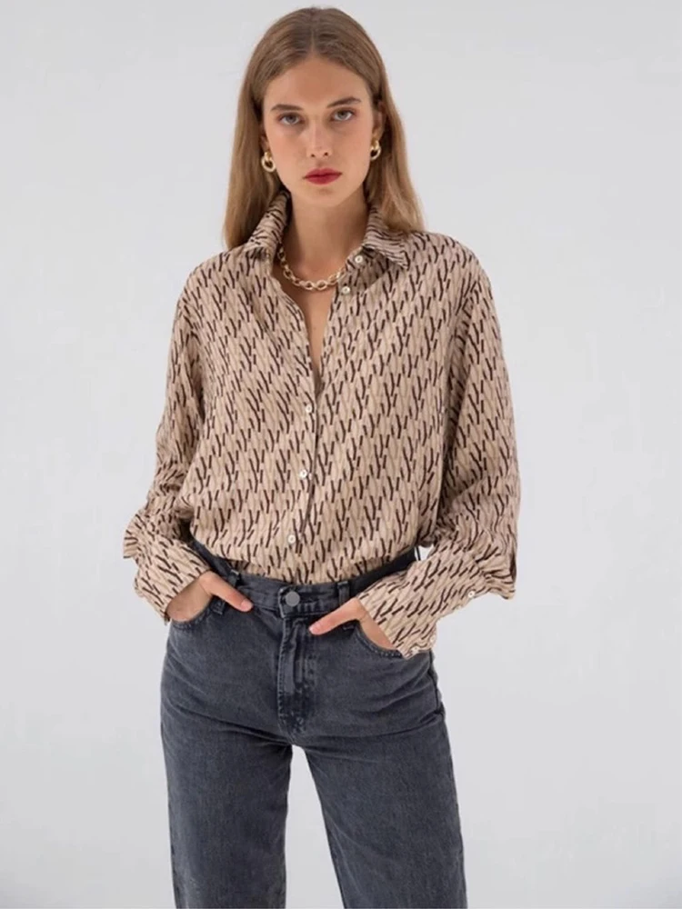 Spring New Style M Letter Print Retro Long Sleeve Shirt Women's Commute OL Elegant Top Versatile Fashionable Polyester Fiber
Spring New Style M Letter Print Retro Long Sleeve Shirt Women's Commute OL Elegant Top Versatile Fashionable Polyester Fiber
