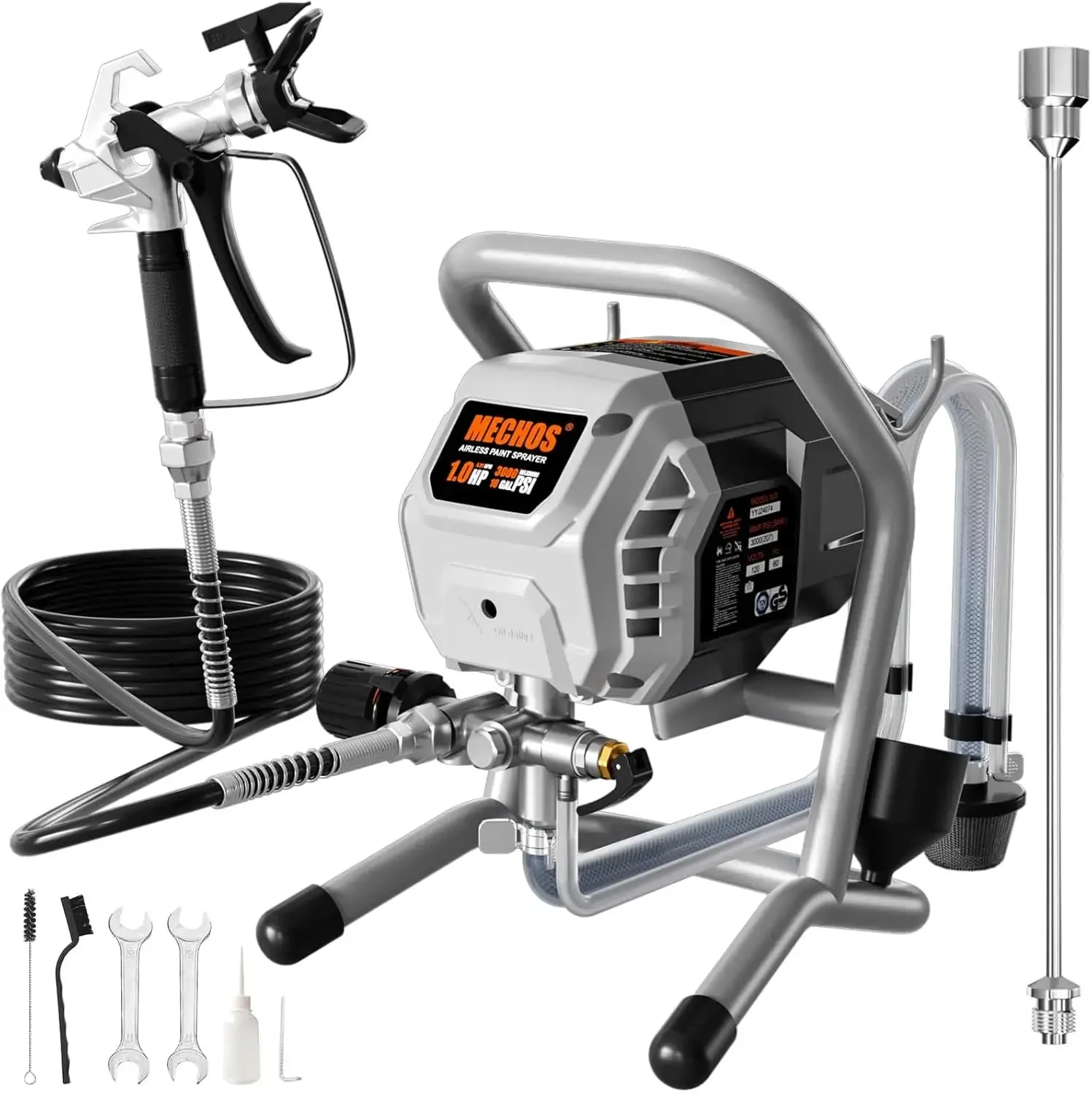 Airless Paint Sprayer - High Efficiency Thinning-Free Electric Spray Gun with Brass Nozzles & Extension Rod, Minimal Overspray f
Airless Paint Sprayer - High Efficiency Thinning-Free Electric Spray Gun with Brass Nozzles & Extension Rod, Minimal Overspray f