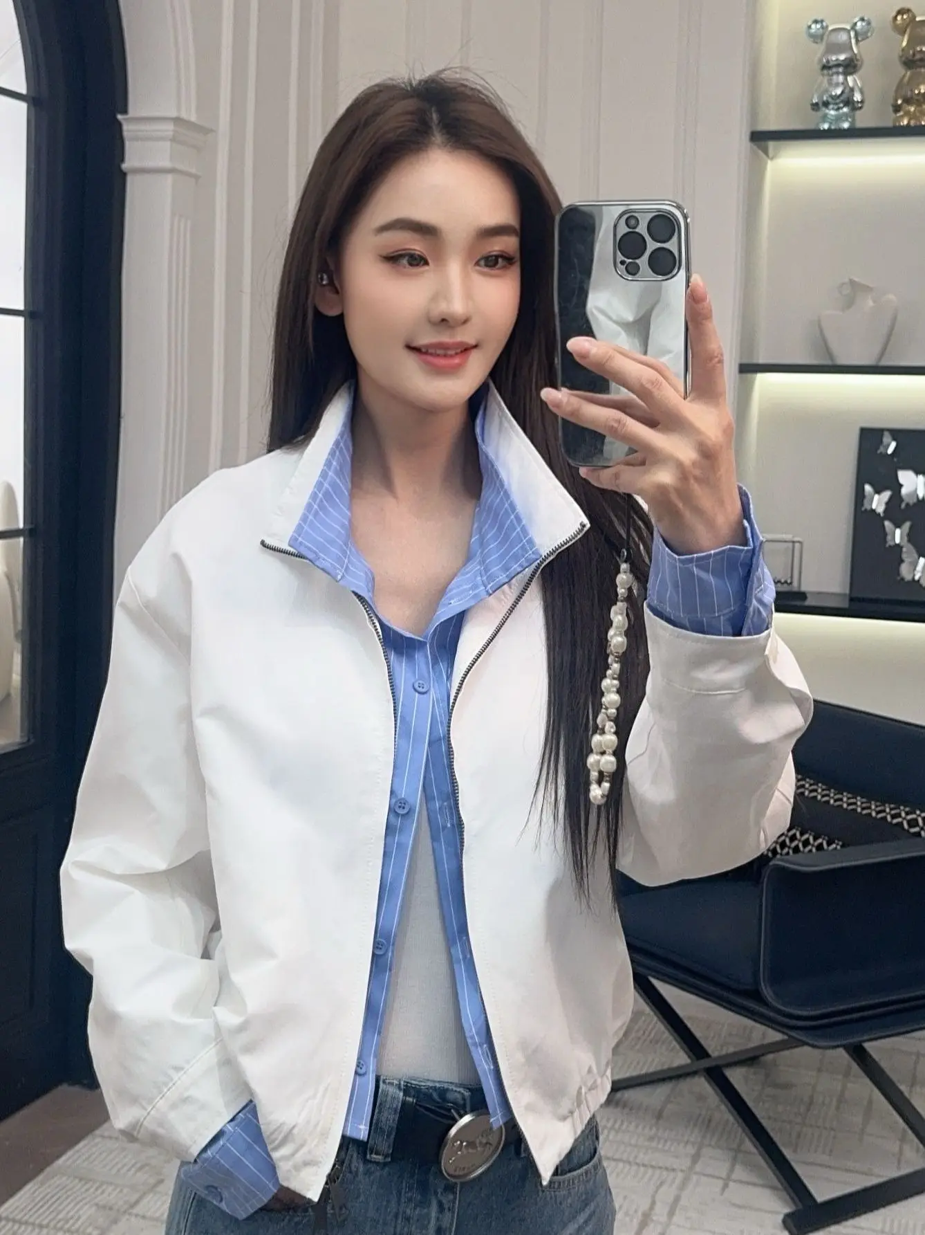 Casual Style Spliced Shirt Design Women's Jacket Fake Two-Piece Outerwear Breathable Loose Fit Long Sleeve Cotton Top
Casual Style Spliced Shirt Design Women's Jacket Fake Two-Piece Outerwear Breathable Loose Fit Long Sleeve Cotton Top