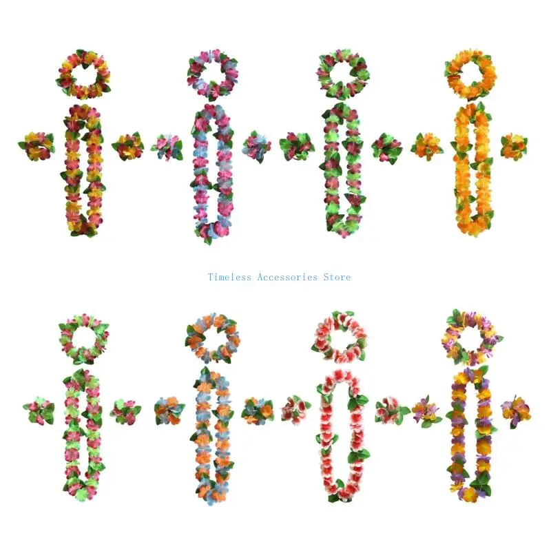 97QE 4PCS Hawaiian Lei Set,Luaus Wreath Garland Hawaiian Leis Flower Headpiece Necklace Bracelet Birthday Holiday Party Favor
97QE 4PCS Hawaiian Lei Set,Luaus Wreath Garland Hawaiian Leis Flower Headpiece Necklace Bracelet Birthday Holiday Party Favor