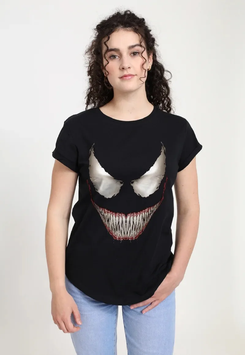 Хлопковая футболка Venom Scary Smile — особенности The Menacing Venom Face с острыми зубьями, идеально подходящая для фанатов Marvel, новая футболка S-4XL
Хлопковая футболка Venom Scary Smile — особенности The Menacing Venom Face с острыми зубьями, идеально подходящая для фанатов Marvel, новая футболка S-4XL