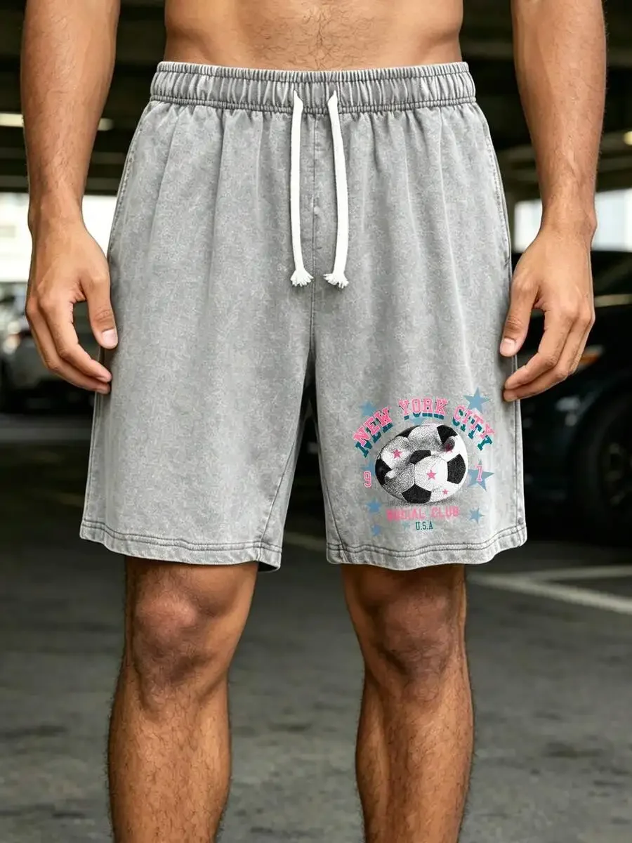 Mens Vintage Washed Cotton Shorts With Graphic Print Casual Streetwear
Mens Vintage Washed Cotton Shorts With Graphic Print Casual Streetwear