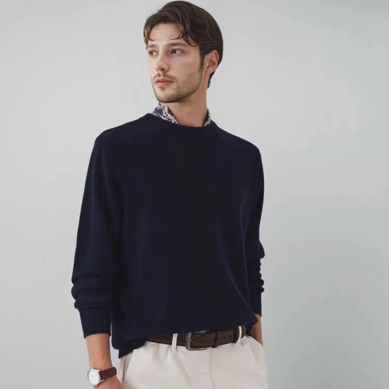 Autumn And Winter New Solid Color Round Neck Wool Knitted Bottoming Shirt Men's Long Sleeve Loose Warm Cashmere Sweater
Autumn And Winter New Solid Color Round Neck Wool Knitted Bottoming Shirt Men's Long Sleeve Loose Warm Cashmere Sweater