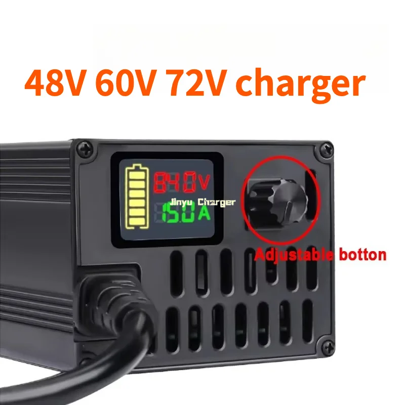 60V 20A 48V 15A 72V 10A Adjustable LiFePO4 Charger 58.4V 54.6V 25A 58.8V 15A 67.2V 84V 87.6V 10A Lithium Ion Battery Charger
60V 20A 48V 15A 72V 10A Adjustable LiFePO4 Charger 58.4V 54.6V 25A 58.8V 15A 67.2V 84V 87.6V 10A Lithium Ion Battery Charger