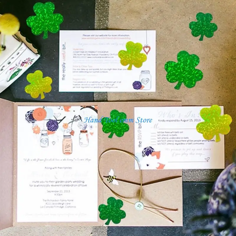 H37F Multipurpose 3.8cm 4-leaf Shamrock Sticker 500Pcs/roll Perfect For Branding And Crafts 1 Roll /3 Roll /5 Roll
H37F Multipurpose 3.8cm 4-leaf Shamrock Sticker 500Pcs/roll Perfect For Branding And Crafts 1 Roll /3 Roll /5 Roll